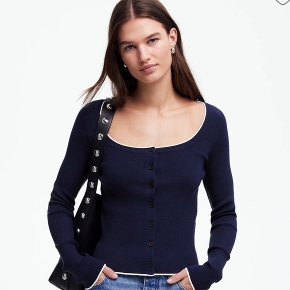 Madewell The Signature Knit Scoopneck Cardigan - Picture 1 of 5